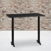 30x48 Black Table-5x22 T-Base