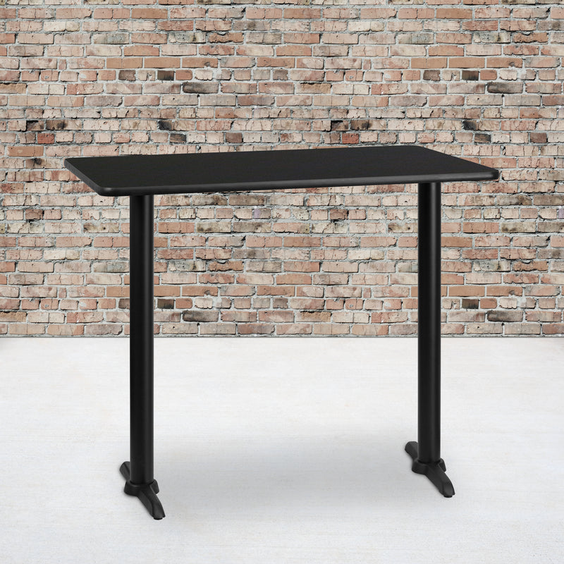 30x48 Black Table-5x22 T-Base
