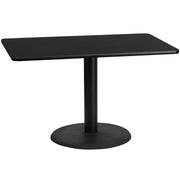 30x48 Black Table-24RD Base