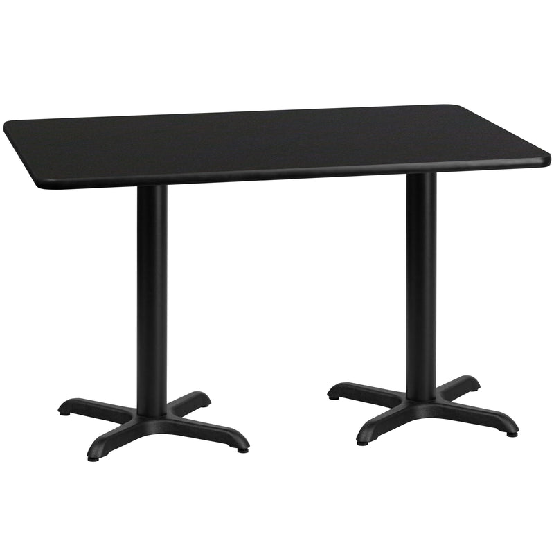30x60 Black Table-22x22 X-Base