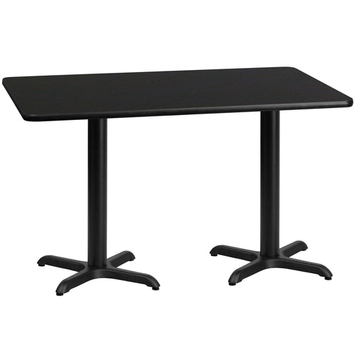 30x60 Black Table-22x22 X-Base
