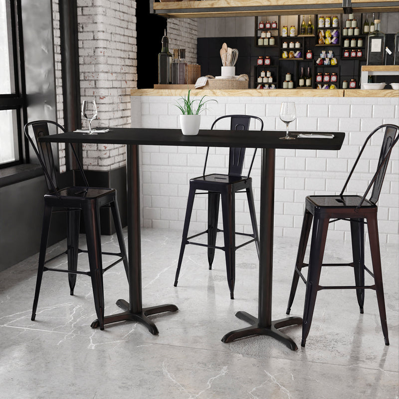 30x60 Black Table-22x22 X-Base