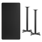 30x60 Black Table-22x22 X-Base