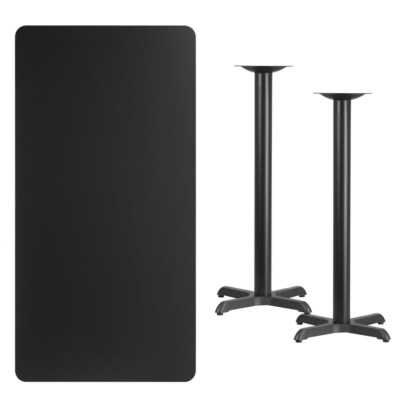 30x60 Black Table-22x22 X-Base