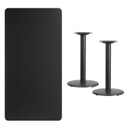 30x60 Black Table-18RD Base
