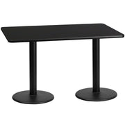 30x60 Black Table-18RD Base