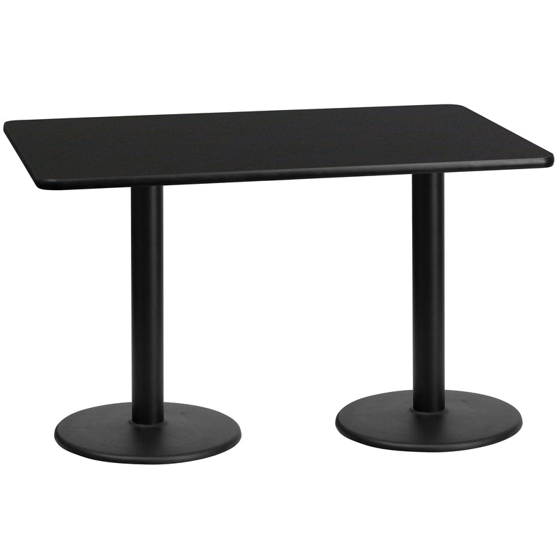 30x60 Black Table-18RD Base