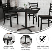 36SQ BK Table-BK VYL Seat