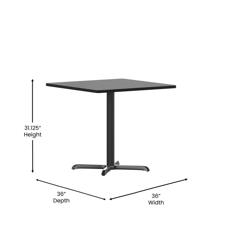 36SQ BK Table-BK VYL Seat