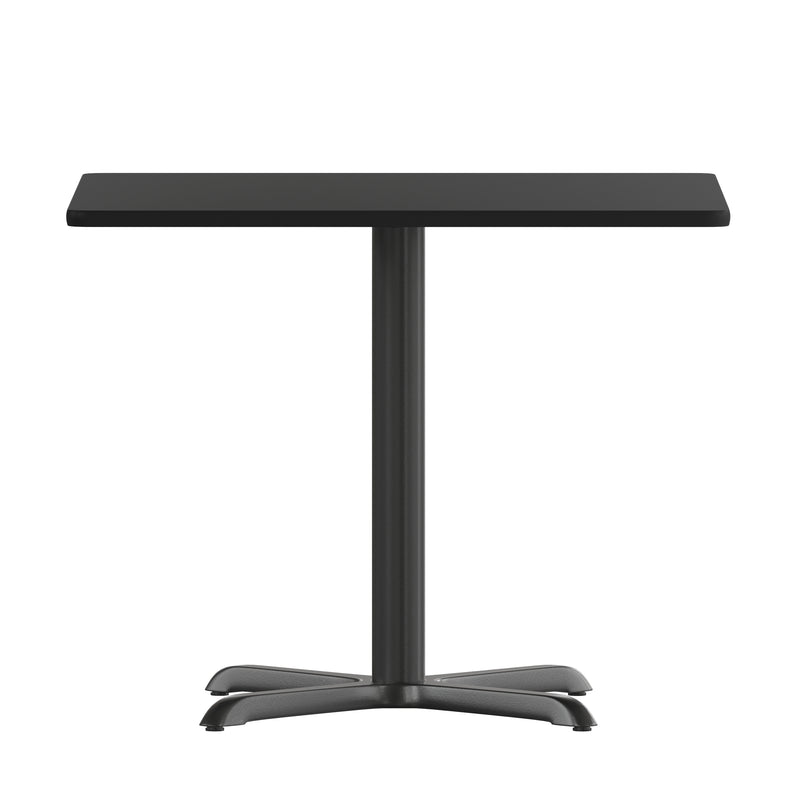 36SQ BK Table-BK VYL Seat