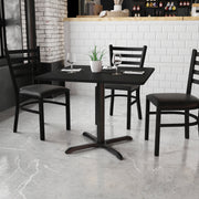 36SQ Black Table-30x30 X-Base