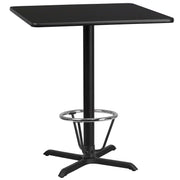 36SQ Black Table-30x30 X-Base