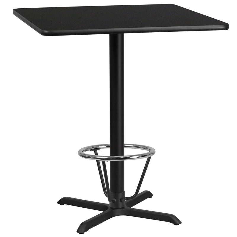 36SQ Black Table-30x30 X-Base