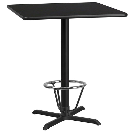 36SQ Black Table-30x30 X-Base