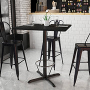 36SQ Black Table-30x30 X-Base