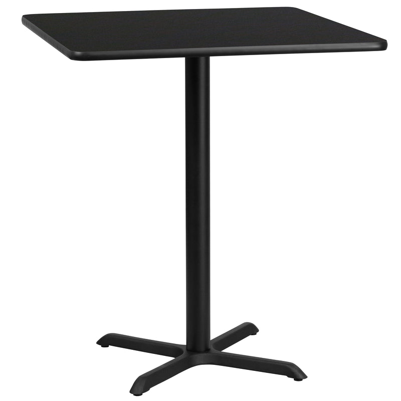 36SQ Black Table-30x30 X-Base