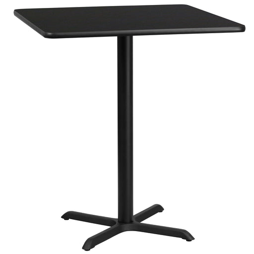 36SQ Black Table-30x30 X-Base