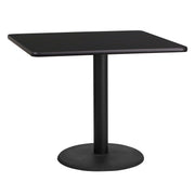 36SQ Black Table-24RD Base