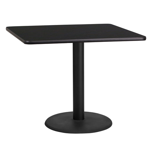 36SQ Black Table-24RD Base
