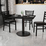 36SQ Black Table-24RD Base