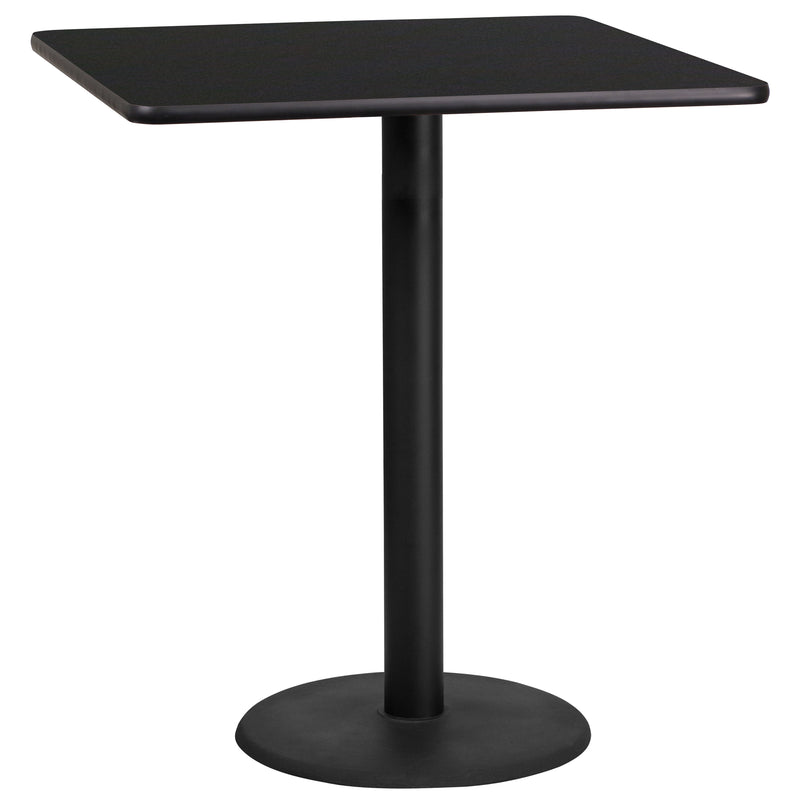 36SQ Black Table-24RD Base