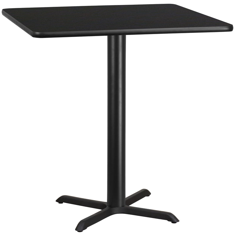 42SQ Black Table-33x33 X-Base