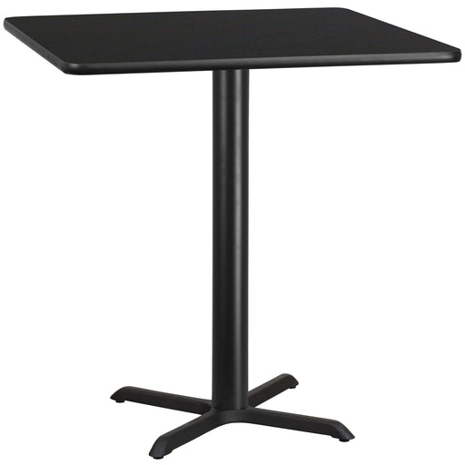 42SQ Black Table-33x33 X-Base