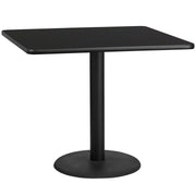 42SQ Black Table-24RD Base