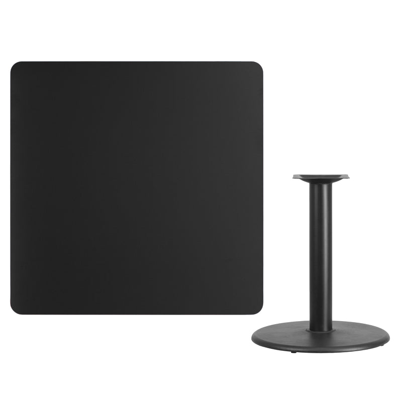 42SQ Black Table-24RD Base