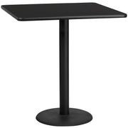 42SQ Black Table-24RD Base