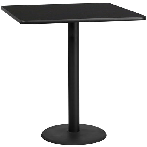 42SQ Black Table-24RD Base
