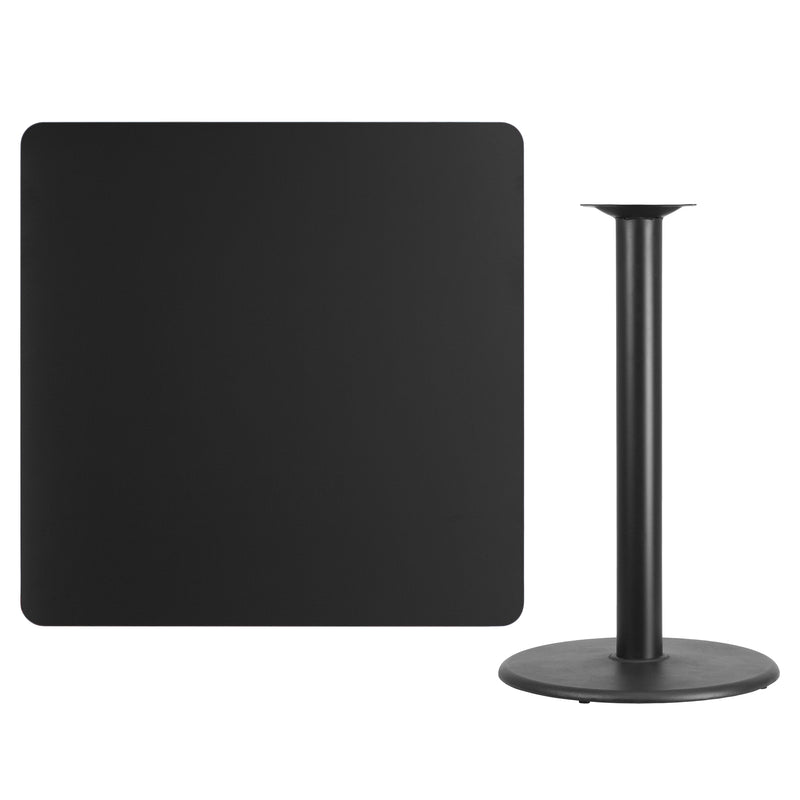 42SQ Black Table-24RD Base