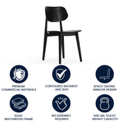 Black Wood Dining Chair