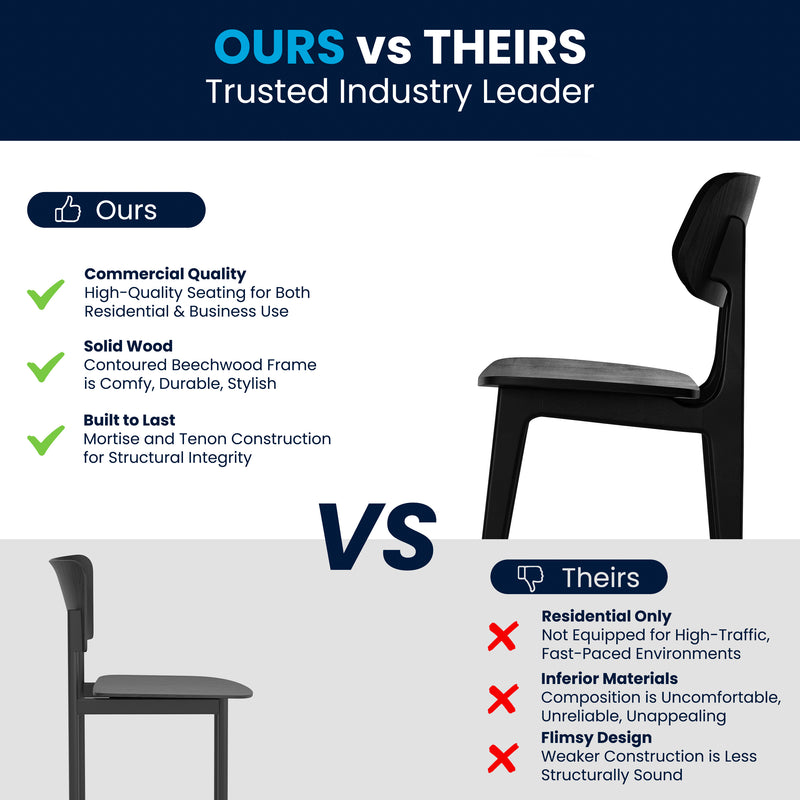 Black Wood Dining Chair