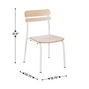 Commercial White Dining Chair