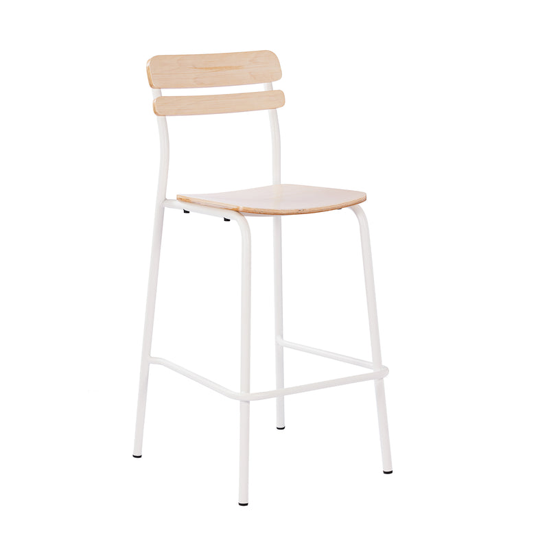 Commercial White Bar Stool