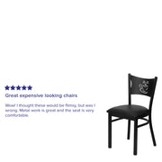 Black Coffee Chair-Black Seat