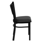Black Coffee Chair-Black Seat
