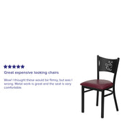 Black Coffee Chair-Burg Seat