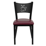 Black Coffee Chair-Burg Seat