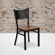 Black Coffee Chair-Cherry Seat