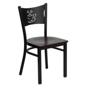 Black Coffee Chair-Mah Seat