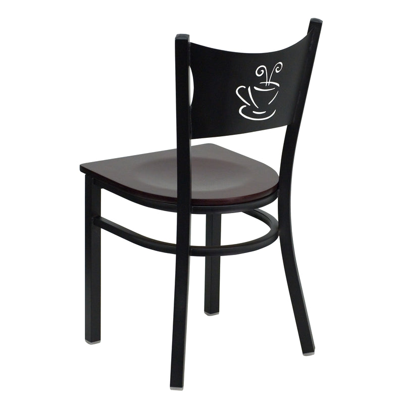 Black Coffee Chair-Mah Seat