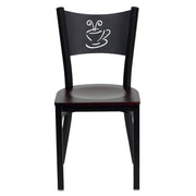 Black Coffee Chair-Mah Seat