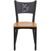 Black Coffee Chair-Nat Seat