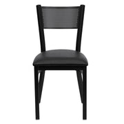Black Grid Chair-Black Seat