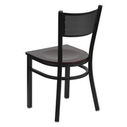 Black Grid Chair-Mah Seat