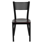 Black Grid Chair-Mah Seat