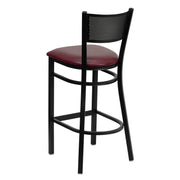 Black Grid Stool-Burg Seat