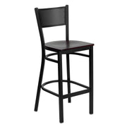 Black Grid Stool-Mah Seat